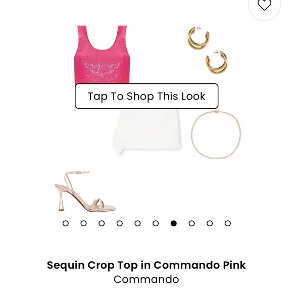 Commando Sequin Crop Top in Commando Pink - Picture 10 of 16